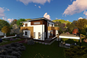 Maison Ossature Métallique à Étage Avec 5 Chambres 235-043 - image maison extérieur 5 thumbnail