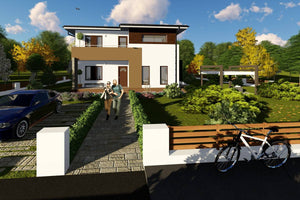 Maison Ossature Métallique à Étage Avec 5 Chambres 235-043 - image maison extérieur 8 thumbnail