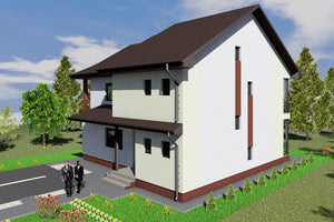 Grande Maison en Ossature Métallique à Étage 010 - photo facade maison moderne 3 thumbnail