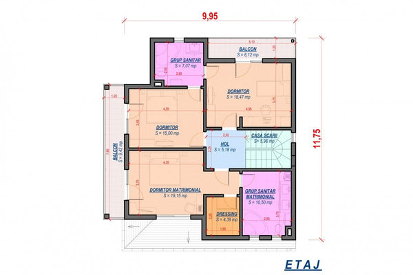 Grande Maison en Ossature Métallique à Étage 010 - plan du maison 2