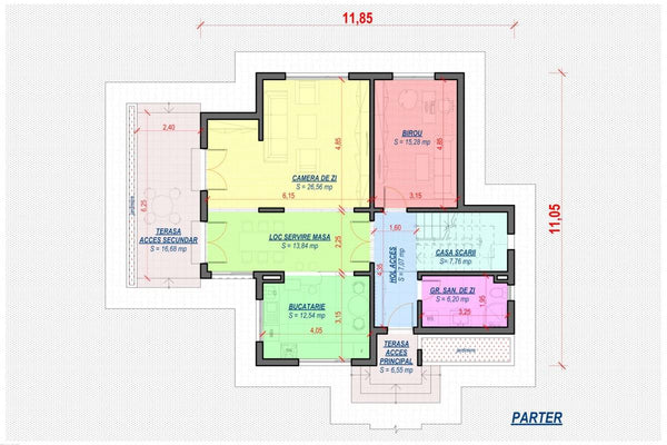 Grande Maison en Ossature Métallique à Étage 5 Chambres 003 - plan du maison 1