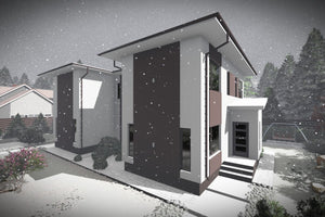 Maison Duplex Ossature Métallique 2 Niveaux Model 244-077 - image facade moderne maison 6 thumbnail