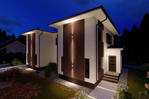 Maison Duplex Ossature Métallique 2 Niveaux Model 244-077 - image facade moderne maison 7 thumbnail