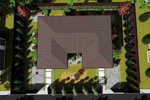Maison Duplex Ossature Métallique 2 Niveaux Model 244-077 - toit maison thumbnail