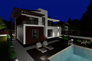 Maison Ossature Métallique à Étage Toit Terrasse 248-057 - photo façade maison 10 thumbnail