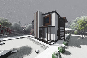 Maison Ossature Métallique à Étage Toit Terrasse 248-057 - photo façade maison 8 thumbnail