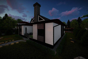 Maison à Ossature Métallique 250m2 Moderne à Étage 048 - image façade maison pierre 10 thumbnail