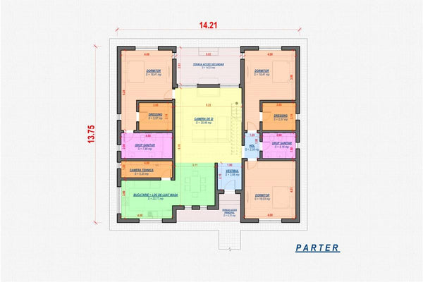 Maison à Ossature Métallique 250m2 Moderne à Étage 048 - plan du maison 1