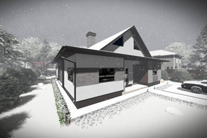 Maison à Ossature Métallique 250m2 Moderne à Étage 048 - image façade maison pierre 8 thumbnail