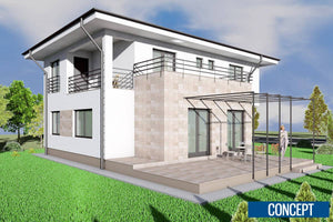 Maison à Ossature Métallique Sur 2 Niveaux Avec Terrasse 009 - image maison extérieur 7 thumbnail