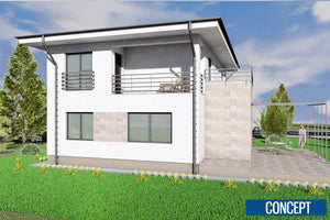 Maison à Ossature Métallique Sur 2 Niveaux Avec Terrasse 009 - image maison extérieur 9 thumbnail