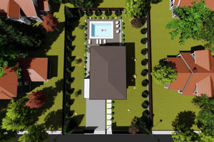 Maison Ossature Métallique Avec Grand Garage 250 m2 258-061 - maison toit thumbnail