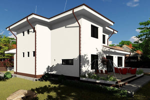 Maison à Ossature Métallique Deux Niveaux Avec Terrasse 006 - image maison extérieur 7 thumbnail