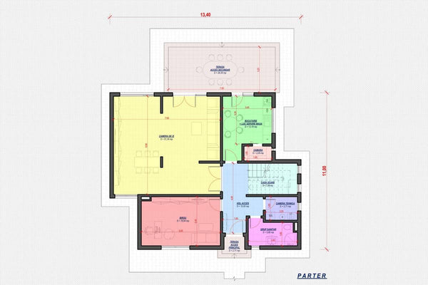 Maison à Ossature Métallique Deux Niveaux Avec Terrasse 006 - plan du maison 1