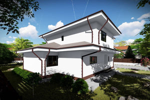 Maison à Ossature Métallique Deux Niveaux Avec Terrasse 006 - image maison extérieur 5 thumbnail