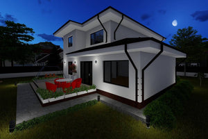 Maison à Ossature Métallique Deux Niveaux Avec Terrasse 006 - image maison extérieur 10 thumbnail