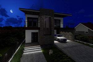 Grande Maison Ossature Métallique à 1 Étage Et Garage 052 - photo facade maison pierre 10 thumbnail