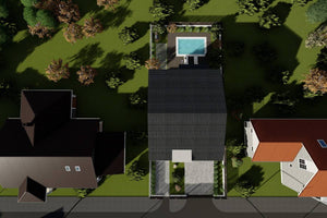 Grande Maison Ossature Métallique à 1 Étage Et Garage 052 - toit maison thumbnail
