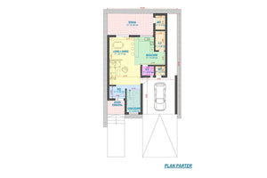 Grande Maison Ossature Métallique à 1 Étage Et Garage 052 - plan du maison 1 thumbnail