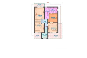 Grande Maison Ossature Métallique à 1 Étage Et Garage 052 - plan du maison 2 thumbnail