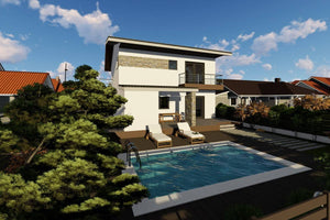 Grande Maison Ossature Métallique à 1 Étage Et Garage 052 - photo facade maison pierre 5 thumbnail