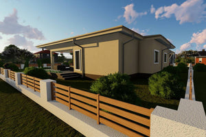 Maison Ossature Métallique Avec Garage Sur 1 Seul Niveau 047 - image facade maison moderne 5 thumbnail