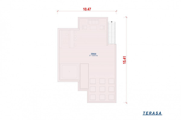 Maison à Ossature Métallique 300 m2 Toit Plat Plain Pied 027 - plan du maison 2