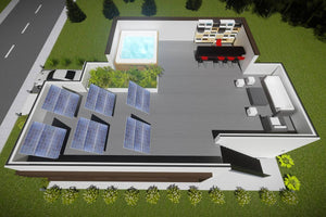 Maison à Ossature Métallique 300 m2 Toit Plat Plain Pied 027 - toit terrasse maison 1 thumbnail
