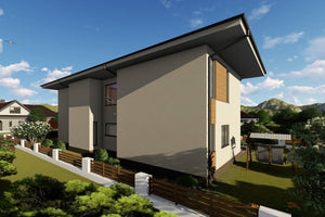 Maison à Ossature Métallique 300m2 à Étage 051 - photo façade moderne maison 6 thumbnail