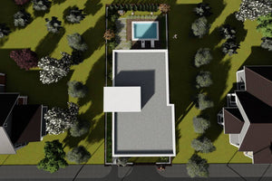 Maison en Ossature Métallique Avec Toit Plat Et Terrasse 055 - maison toit terrasse thumbnail