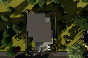 Maison à Ossature Métallique Avec Grand Garage Toit Plat 062 - toit plat maison thumbnail