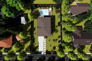 Maison à Ossature Métallique à Étage Avec Garage 340-060 - toit maison thumbnail