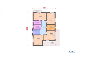 Maison à Ossature Métallique à Étage Avec Garage 340-060 - plan de maison 2 thumbnail