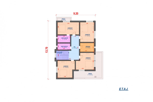 Maison à Ossature Métallique à Étage Avec Garage 340-060 - plan de maison 2