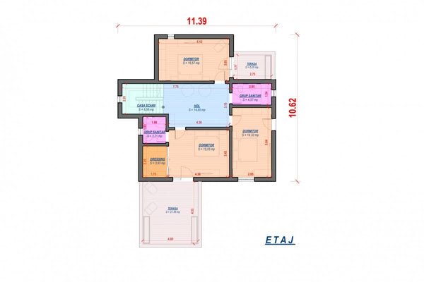 Maison Ossature Métallique Deux Étages Avec Terrasse 038 - plan du maison 2