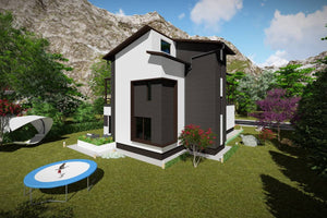 Maison Ossature Métallique Deux Étages Avec Terrasse 038 - image façade moderne maison 4 thumbnail