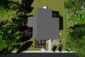 Maison Ossature Métallique Deux Étages Avec Terrasse 038 - maison toit thumbnail