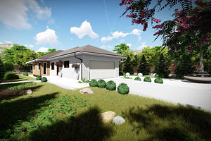 Maison Ossature Métallique 4 Chambres Avec Grand Garage 050 - photo facade maison 3 thumbnail