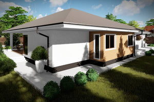 Maison Ossature Métallique 4 Chambres Avec Grand Garage 050 - photo facade maison 5 thumbnail