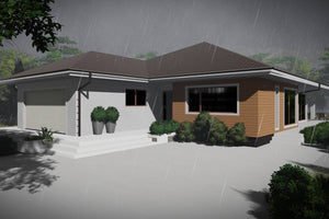 Maison Ossature Métallique 4 Chambres Avec Grand Garage 050 - photo facade maison 6 thumbnail