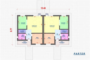 Maison Ossature Métallique Duplex Moderne Sur 3 Niveaux 066 - plan du maison 1 thumbnail