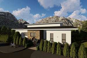 Maison Ossature Métallique Avec 1 Étage 8 Chambres 474-059 - image facade maison 3 thumbnail