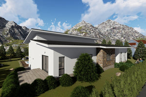 Maison Ossature Métallique Avec 1 Étage 8 Chambres 474-059 - image facade maison 9 thumbnail
