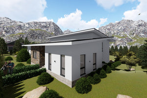 Maison Ossature Métallique Avec 1 Étage 8 Chambres 474-059 - image facade maison 7 thumbnail