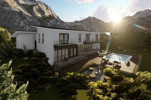 Maison Ossature Métallique Avec 1 Étage 8 Chambres 474-059 - image facade maison 8 thumbnail