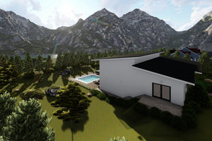 Maison Ossature Métallique Avec 1 Étage 8 Chambres 474-059 - image facade maison 2 thumbnail