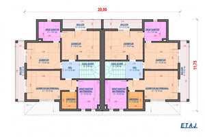 Grande Maison Duplex Ossature Métallique 2 Niveaux 476-011 - plan de maison 2 thumbnail