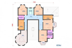 Grande Maison en Ossature Métallique Moderne à Étage 028 - plan du maison 2 thumbnail