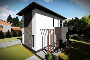 Maison Ossature Métallique à 1 Étage Et 3 Chambres 139-074 - photo façade maison pierre 2 thumbnail
