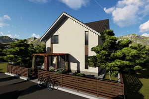 Maison Ossature Metallique Avec 4 Chambres 180m2 Modern 070 - photo facade maison 2 thumbnail